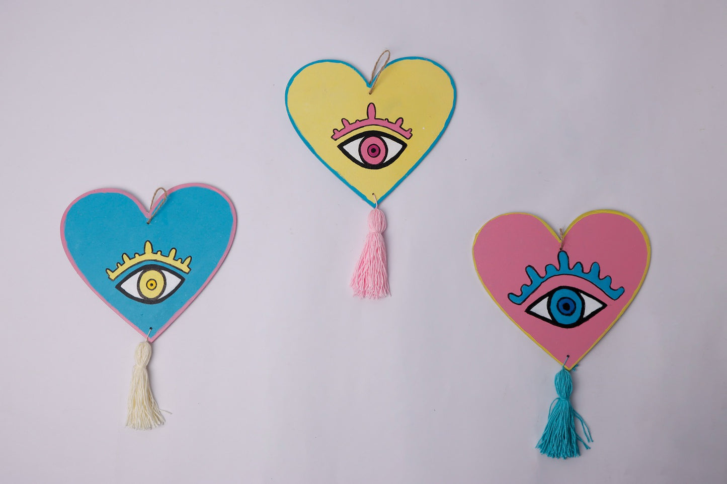 Pastel Hearts set Wall Décor
