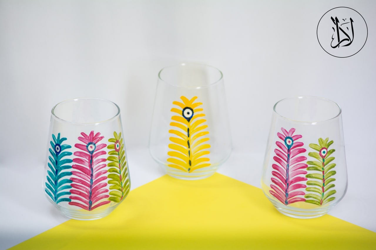 Peacock Feather – Water Glasses (Set of 6)