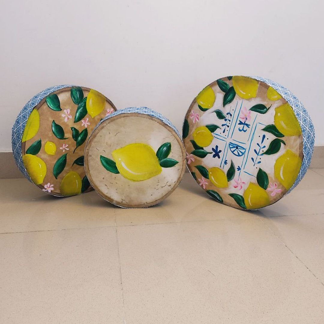 Lemon Hand Painted Daff Set of Three