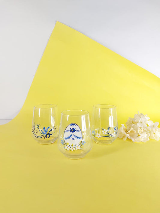 Blue Easter Egg Water Cups Set of Six