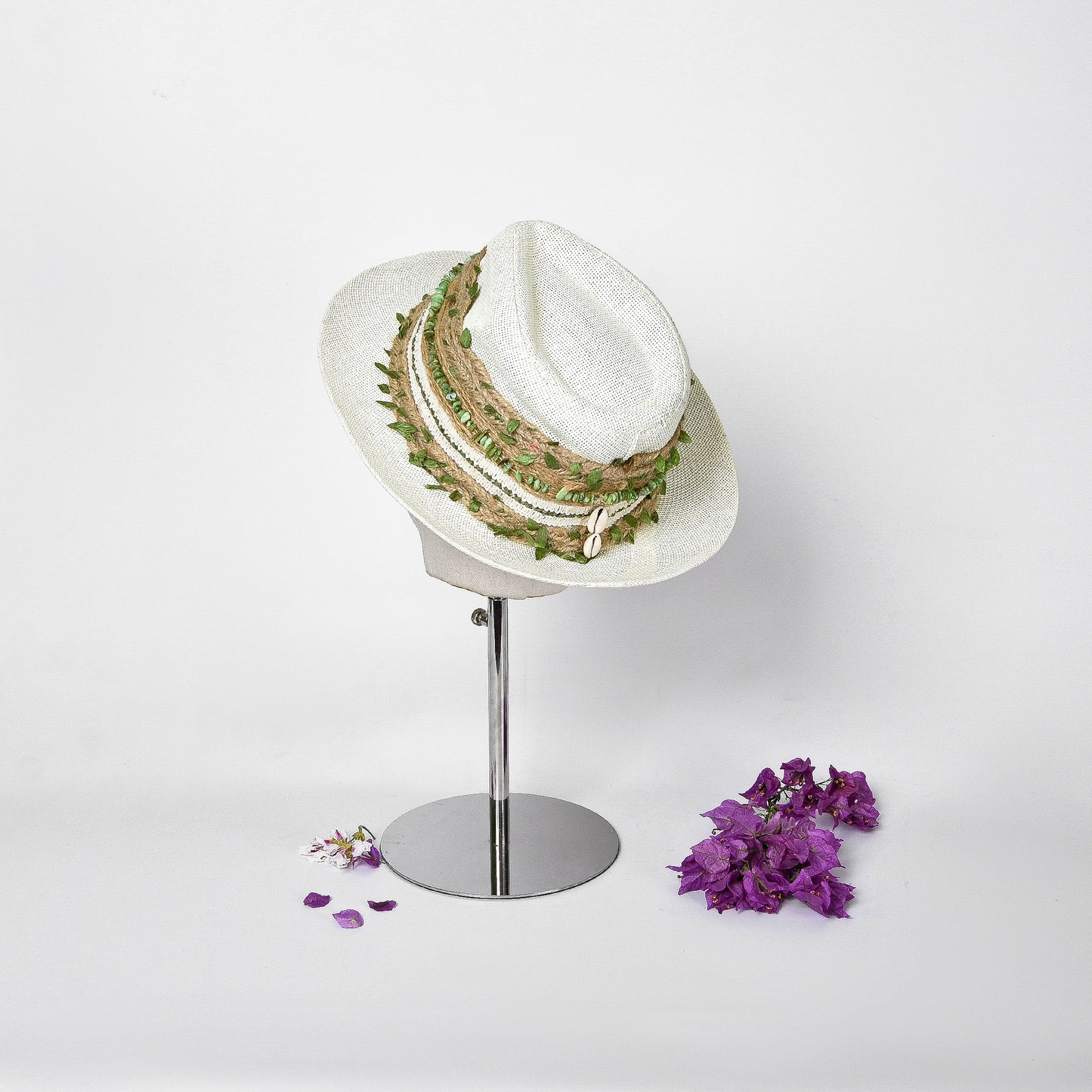 Olive Green Embellished Hat
