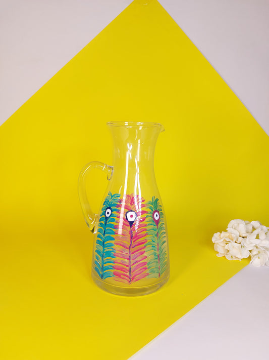 Peacock Feather – Glass Jug