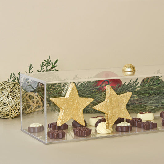 Gold Stars Accents – Long Acrylic Box