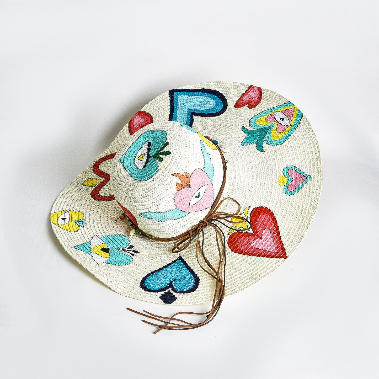 All Hearts Off White Big Hat