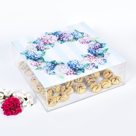Hydrangea Plexi Box 25X25CM
