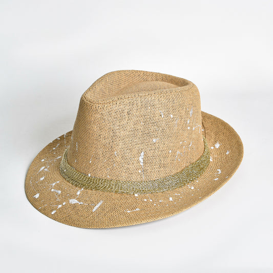 Beige with White Big Eye Hat