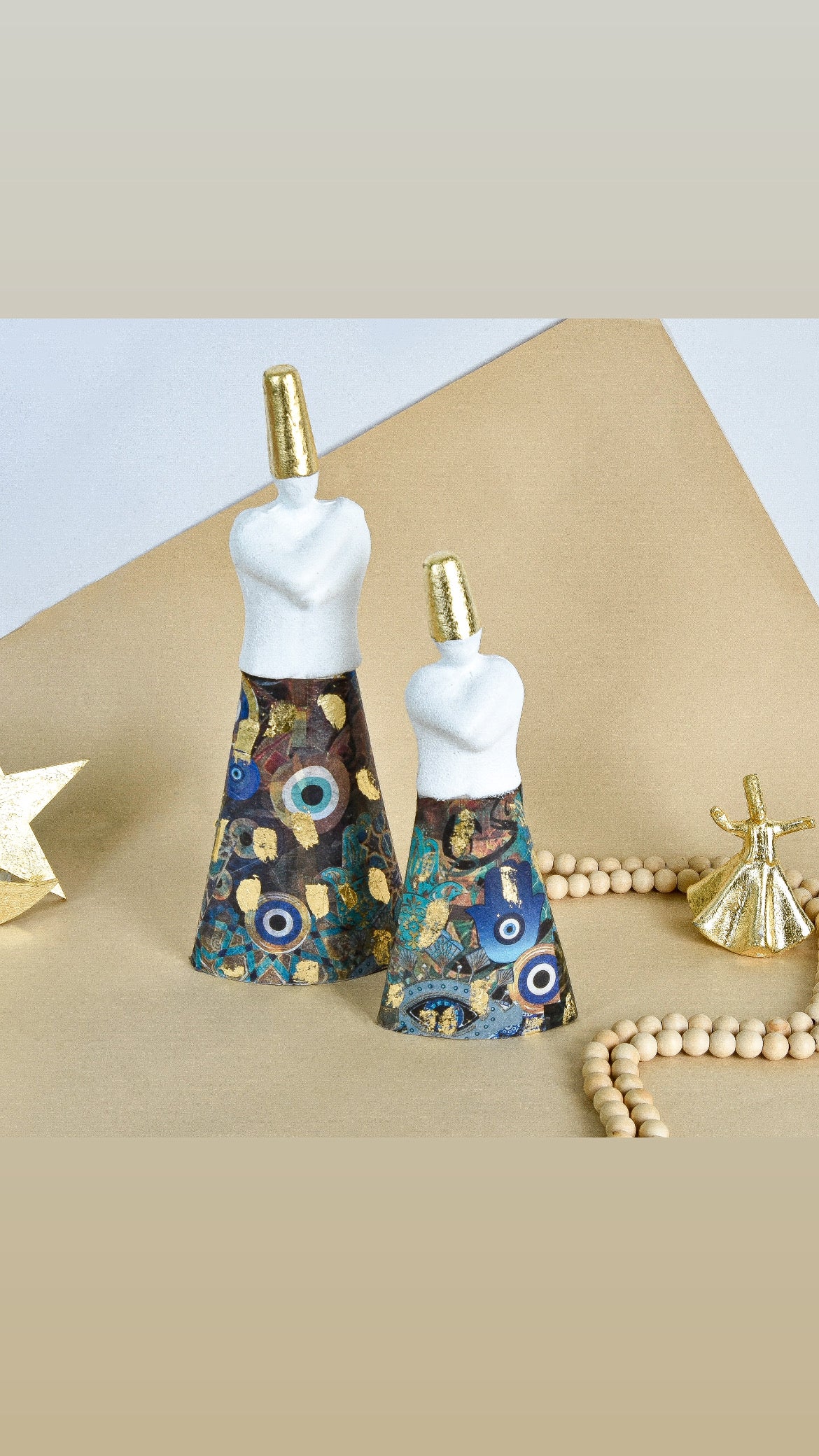 Collage Standing Dervish set of 2