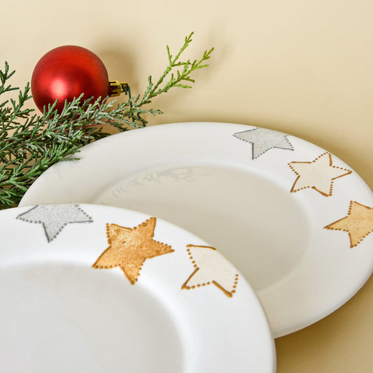 Mixed Stars Accents – Dessert Plates (Set of Six)