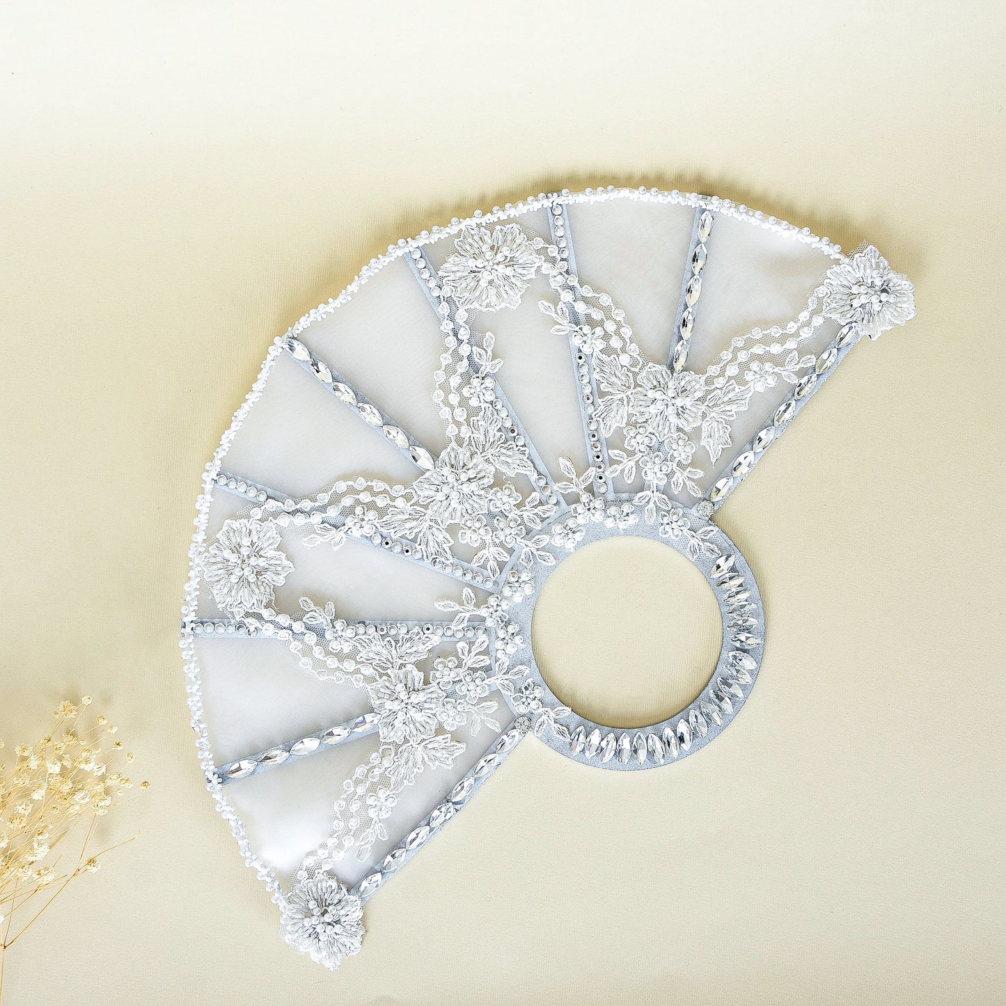 Bridal Fans – Lace & Crystal Grace