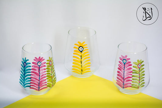 Peacock Feather – Water Glasses (Set of 6)