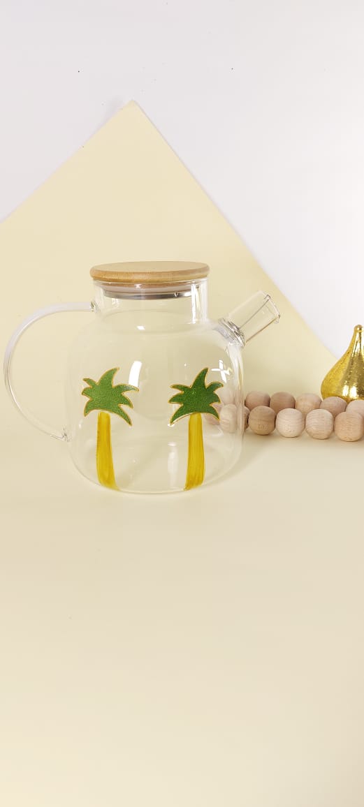 Green Palm Tree Teapot