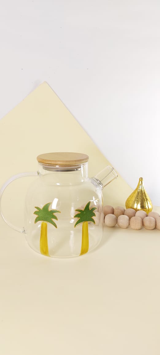 Green Palm Tree Teapot