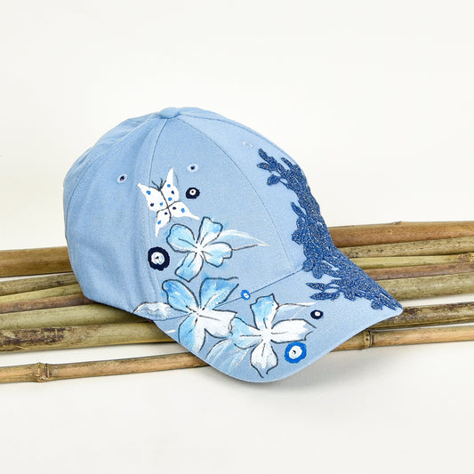 Blue with Blue Lace Cap