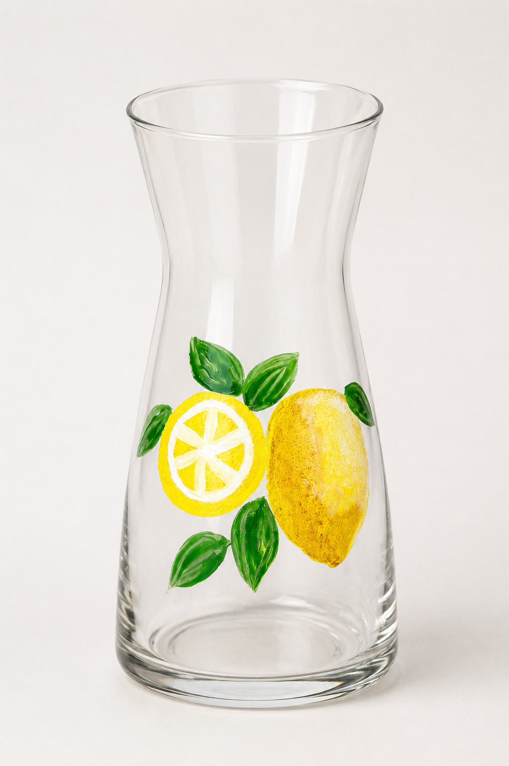 Fresh Lemons with Blue Water carafe