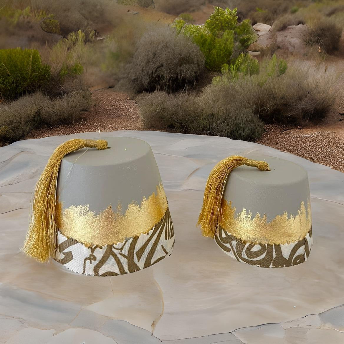 Calligraphy Tarboosh set of 2